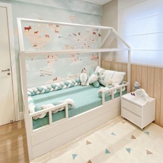 Cama casita con nido
