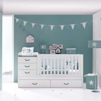 Cama cuna con cajones de rodachines