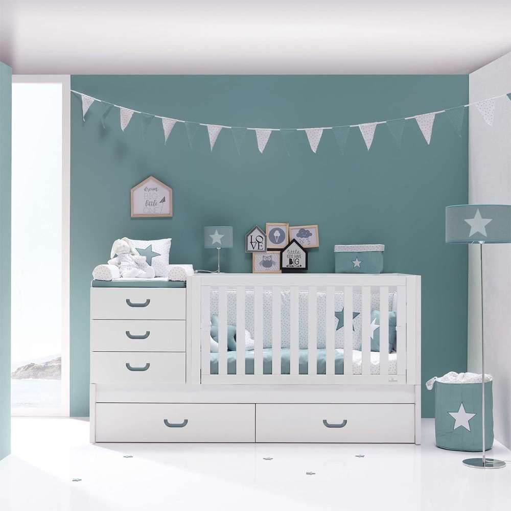 Cama cuna con cajones de rodachines