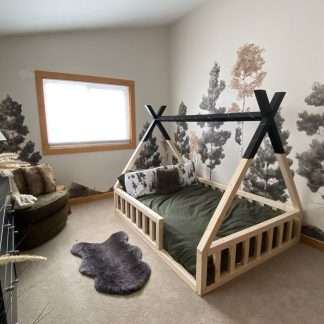 Cama teepee al piso