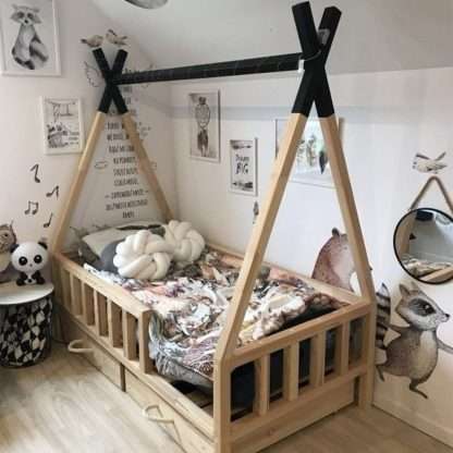 Cama Montesori tipo Teepee